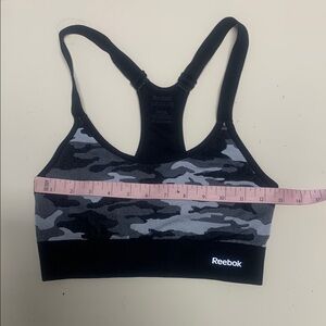 Reebok Camo Sports Bra in Black and Gray
